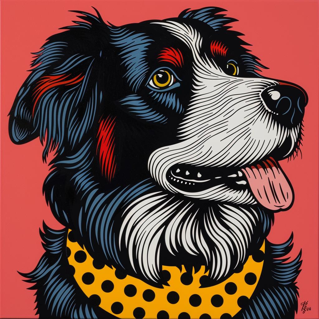 border  collie  polka  dot  collar  dog  red  background  playful  cheerful 1024973