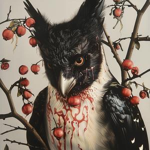 owl  blood  beak  painting  nature  wildlife  dark  chromolithography  artistic  symbolic 1057207