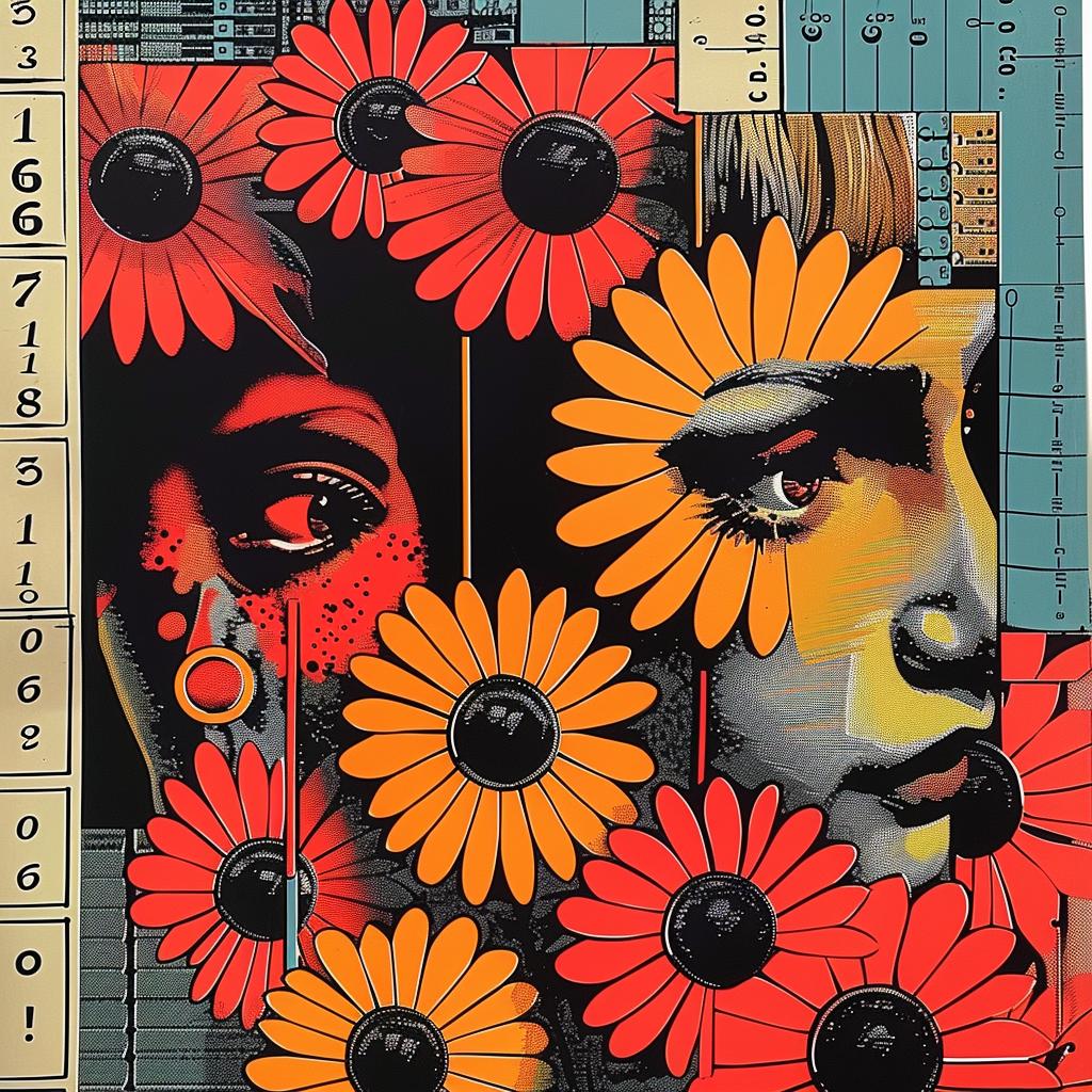 abstract  impressionism  collage  flowers  numbers  graphic  design  modern  colorful  artwork 968680