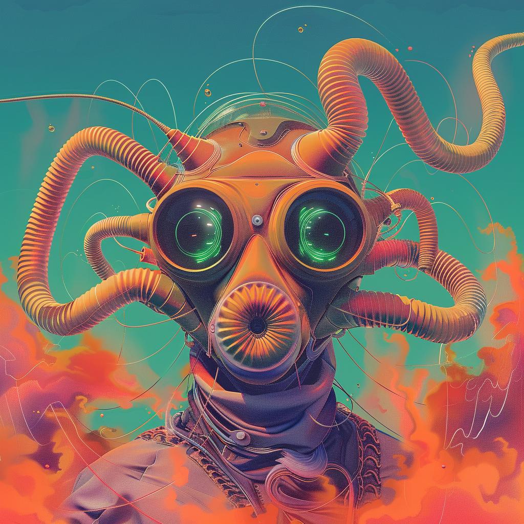gasmask  snake  tentacles  creature  surreal  dark  digital  fantasy  mythical   grotesque 967348