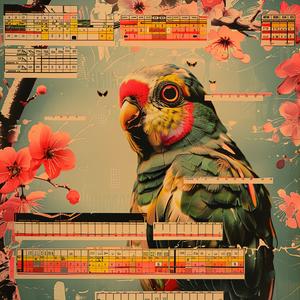 calendar  bird  flowers  painting  chromolithography  nature  colorful  stilllife  illustration  art 1058426