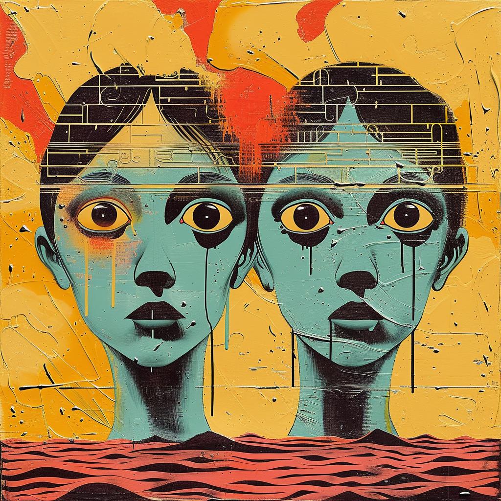 encaustic  paint  impasto  women  faces  standing  wall  Joan  Cornella  art 950170