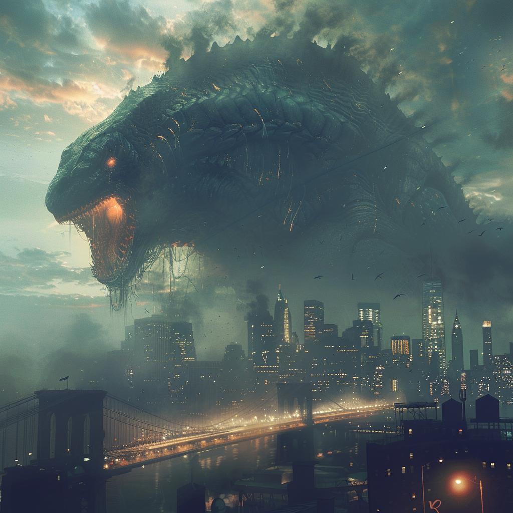 monster  cityscape  godzilla  urban  art  fantasy  design  future  scifi  creature 944477