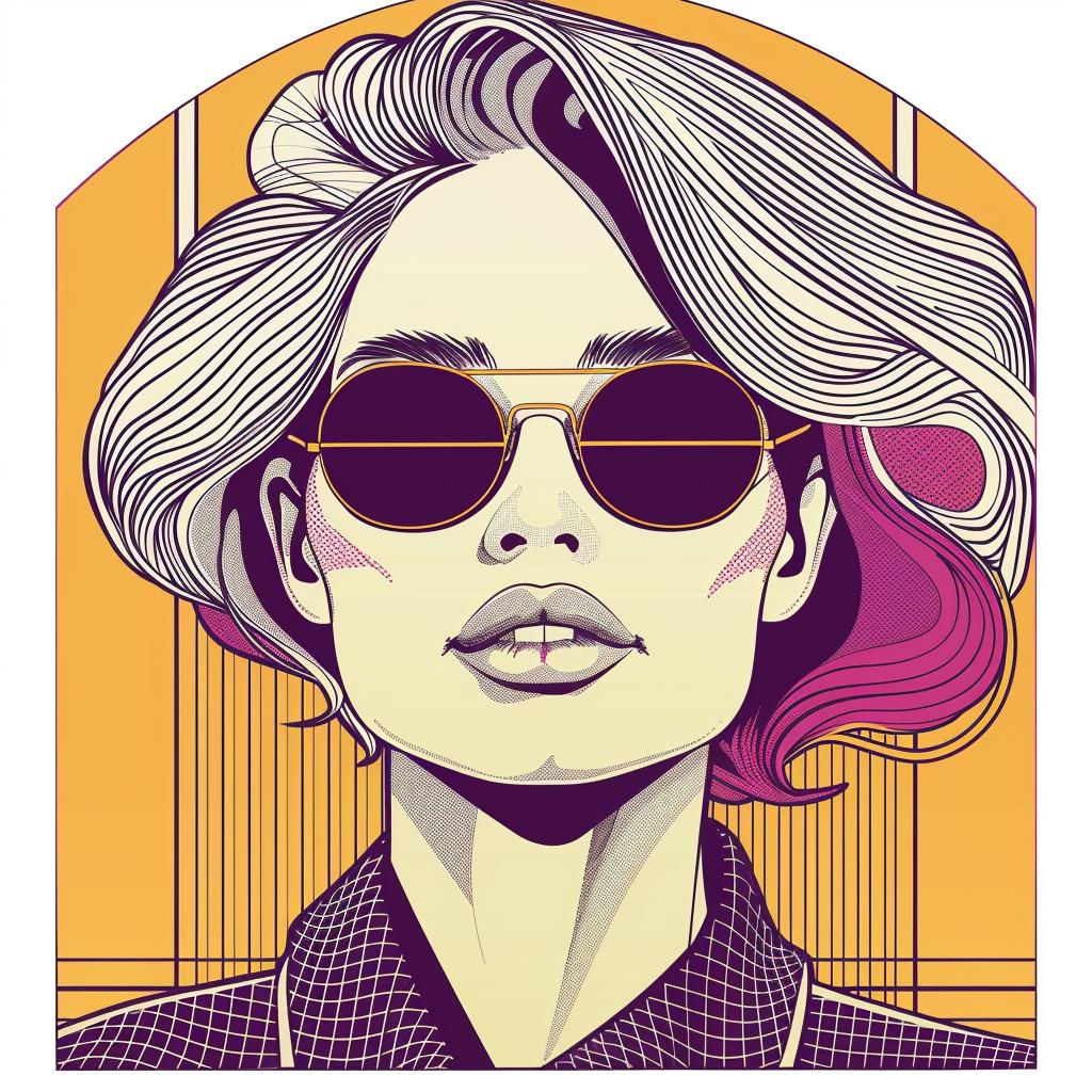 Pop  Art  blonde  woman  female  sunglasses  short  hair  illustration  colorful 937000