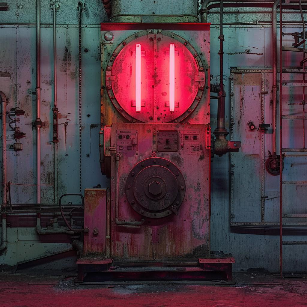 photography  neon  light  industrial  pipes  machinery  color  glow  red  room 965494