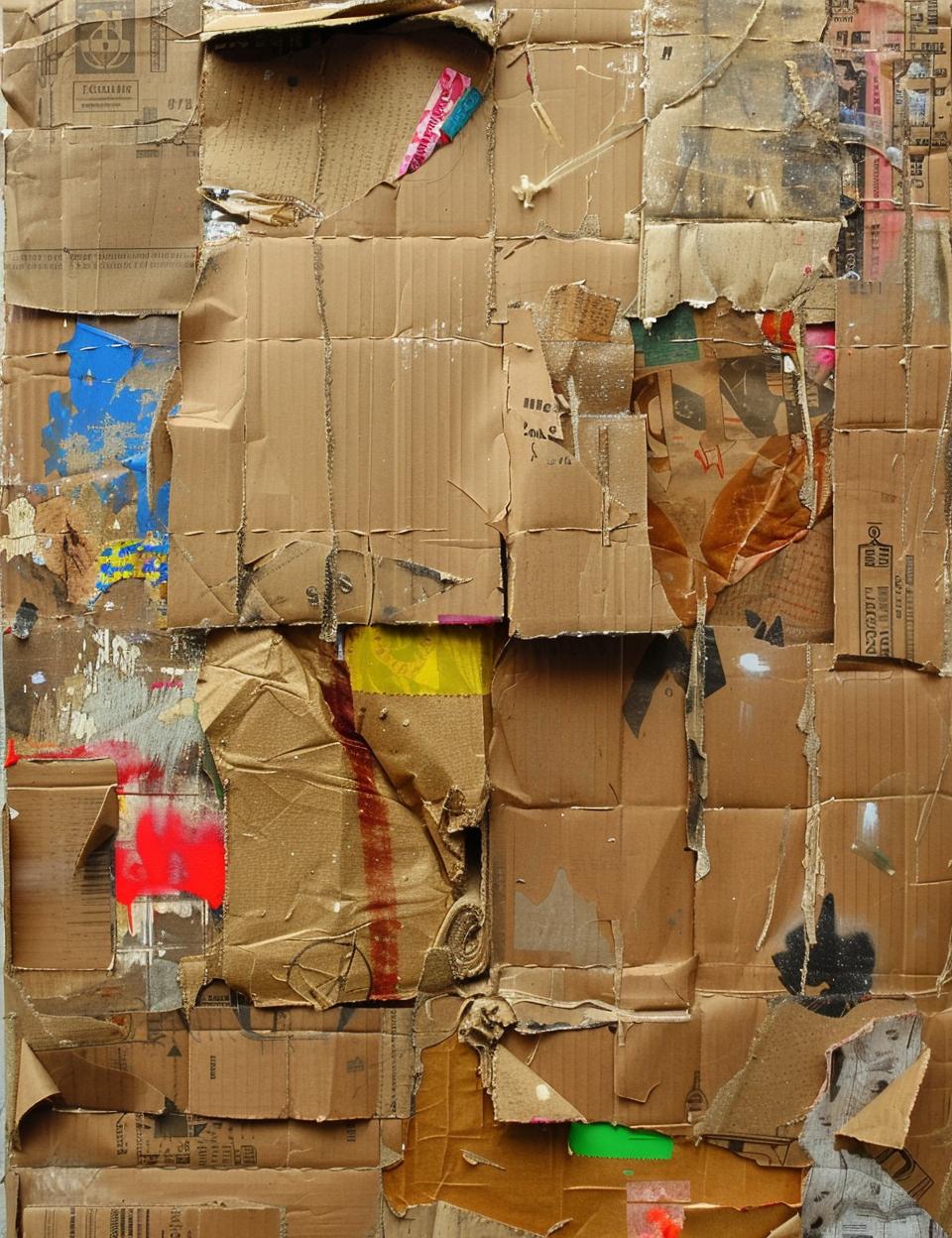 cardboard  worn  aged  packing  stapled  stamped  texture  collage  mixed-media  artwork 962144