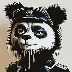panda  bear  uniform  knife  drawing  cute  animal  cartoon  character  playful 1073465