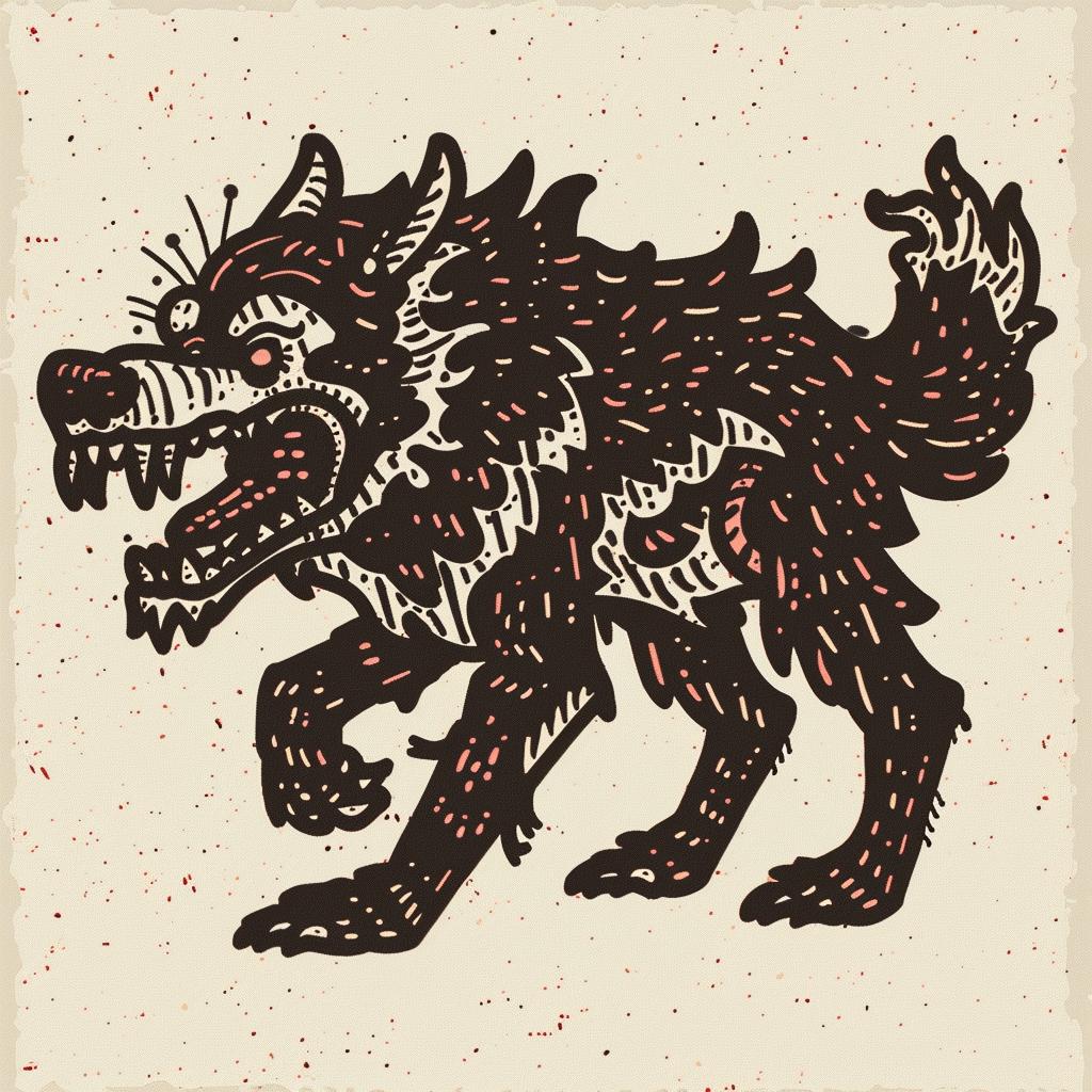 wolf  mythical  creature  illustration  terrifying  artwork  fantasy  design  dynamic  claws 931135