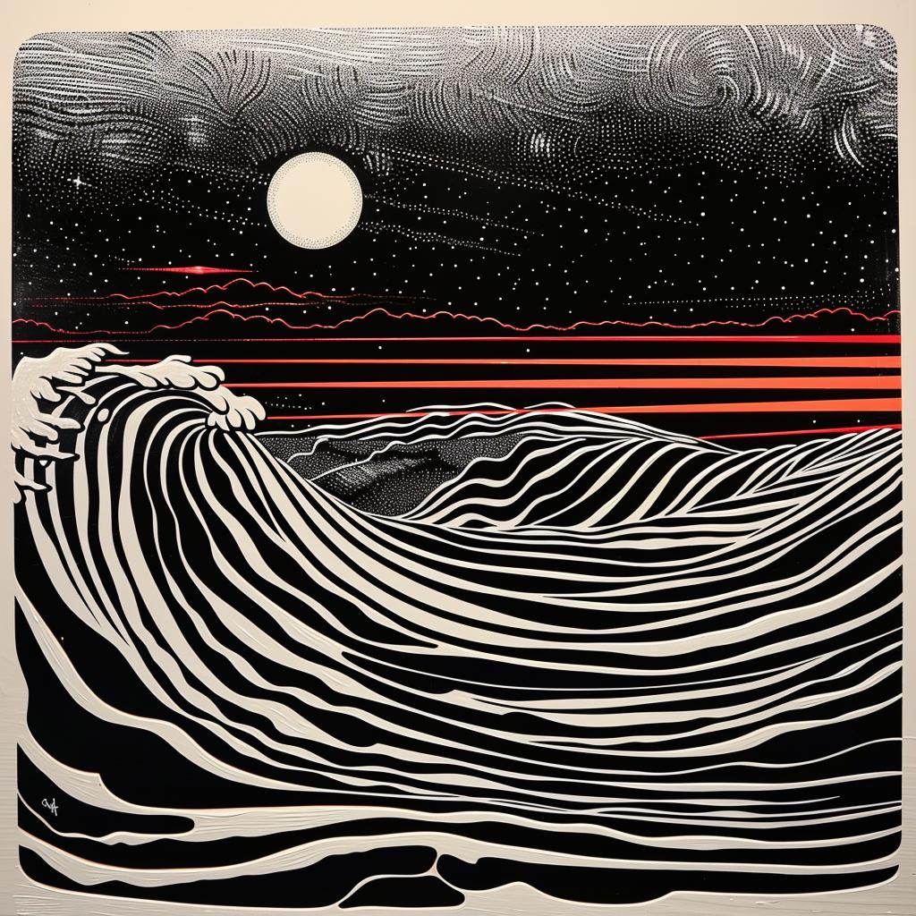 Pulsar  Radio  X-rays  Waves  Fine  Black  Details  Stanley  Donwood  Art 1022647