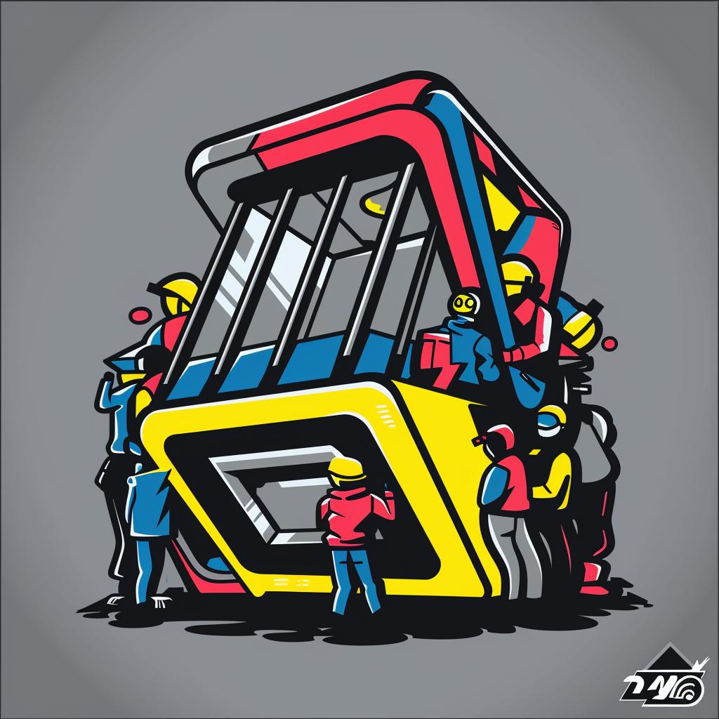 drawing  projector  futuristic  architecture  muted  colors  isometric  people  milling  axonometrics 943587