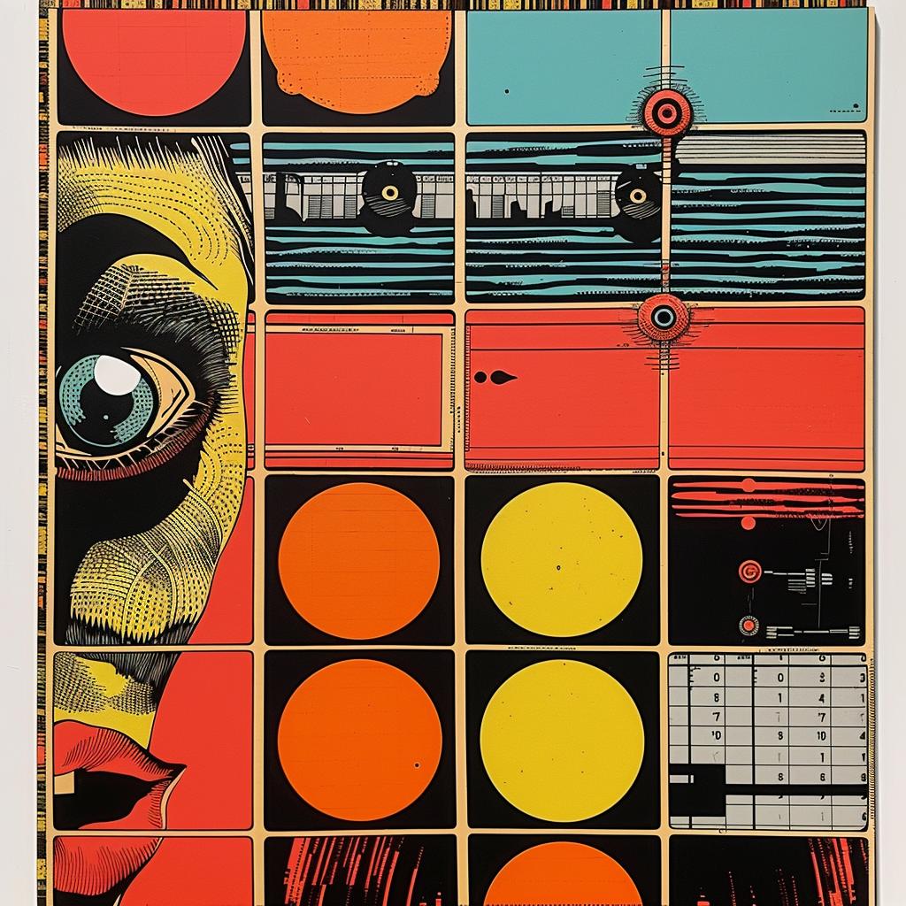 surreal  colorful  woman  face  abstract  impressionism  graphic  design  Rauschenberg  art 968419