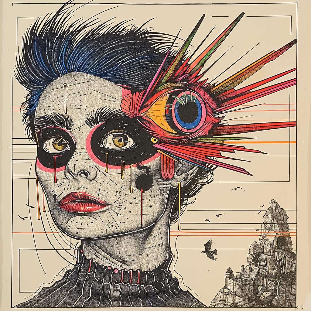 DADA ART امرأة جمجمة وجه مكياج تنقيط بخاخ تروي 939354