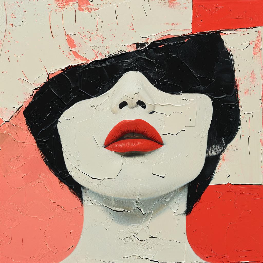 1980s  album  Tycho  impasto  painting  cream  black  red  Joan  Cornella 941832