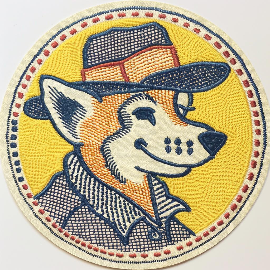 patch  anthropomorphic  dog  hat  streetwear  chenille  simple  stitch  culture  icon 955201