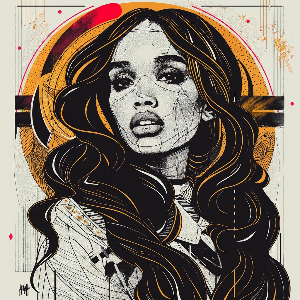 PopArt  Kerry  Washington  African-American  model  longhair  black  white  design  art 938990