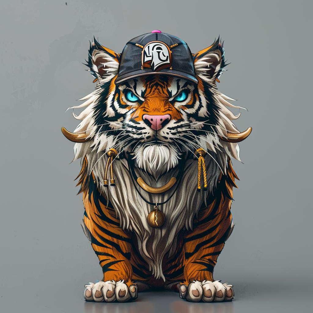 tiger  character  baseball  cap  standing  illustration  animal  playful  cartoon  outfit 943830
