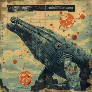 chromolithography  leviathan  whale  Japanese  poster  fantasy  ocean  mystical  symbolic  intricate 1040395