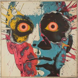 surreal  album  cover  Todd  White  Risograph  symbolism  hyper-realistic  screenprinting  eyes 1079230