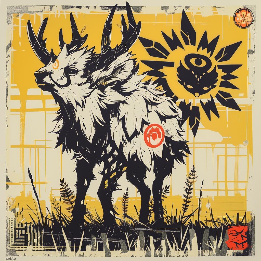 wolf  sun  painting  mythical  creature  fantasy  artistic  bright  illustration  unique 941306