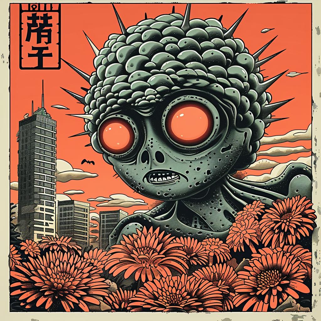 poster  band  zombie  creature  flowerpunk  art  illustration  music  graphic  design 946668