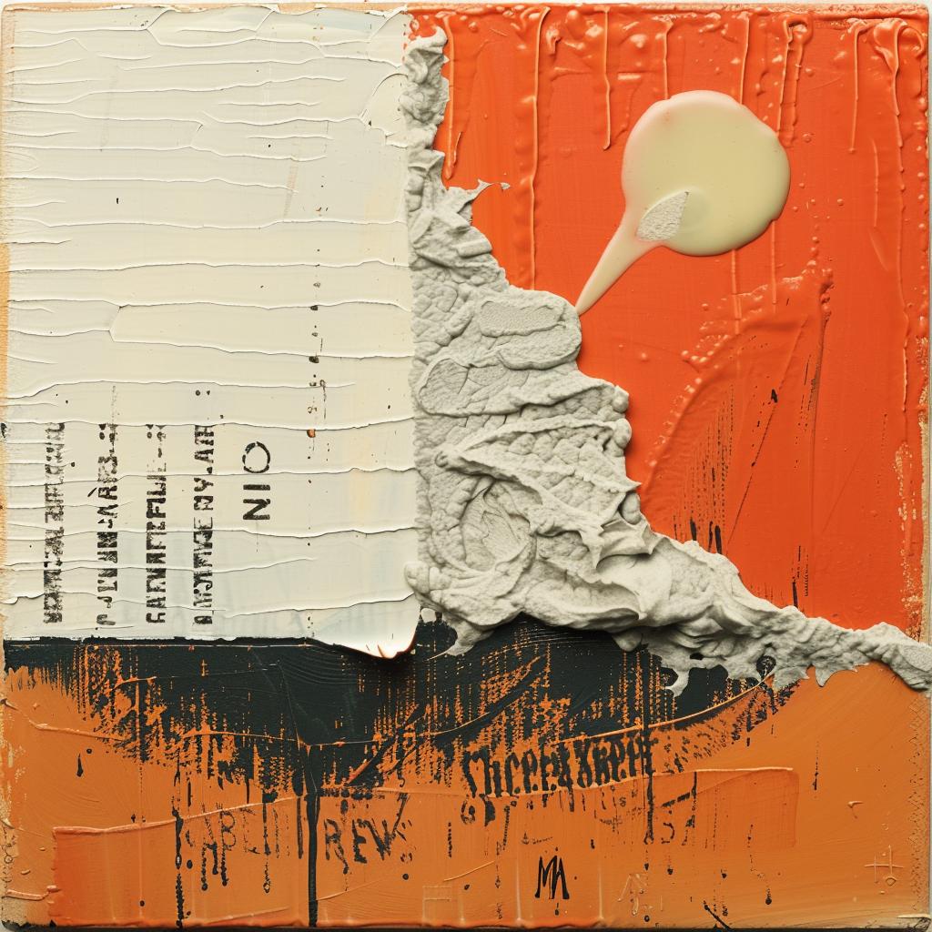 encaustic  paint  palette-knife  impasto  Noma Bar  colorful  orange  white  texture  modern 948064