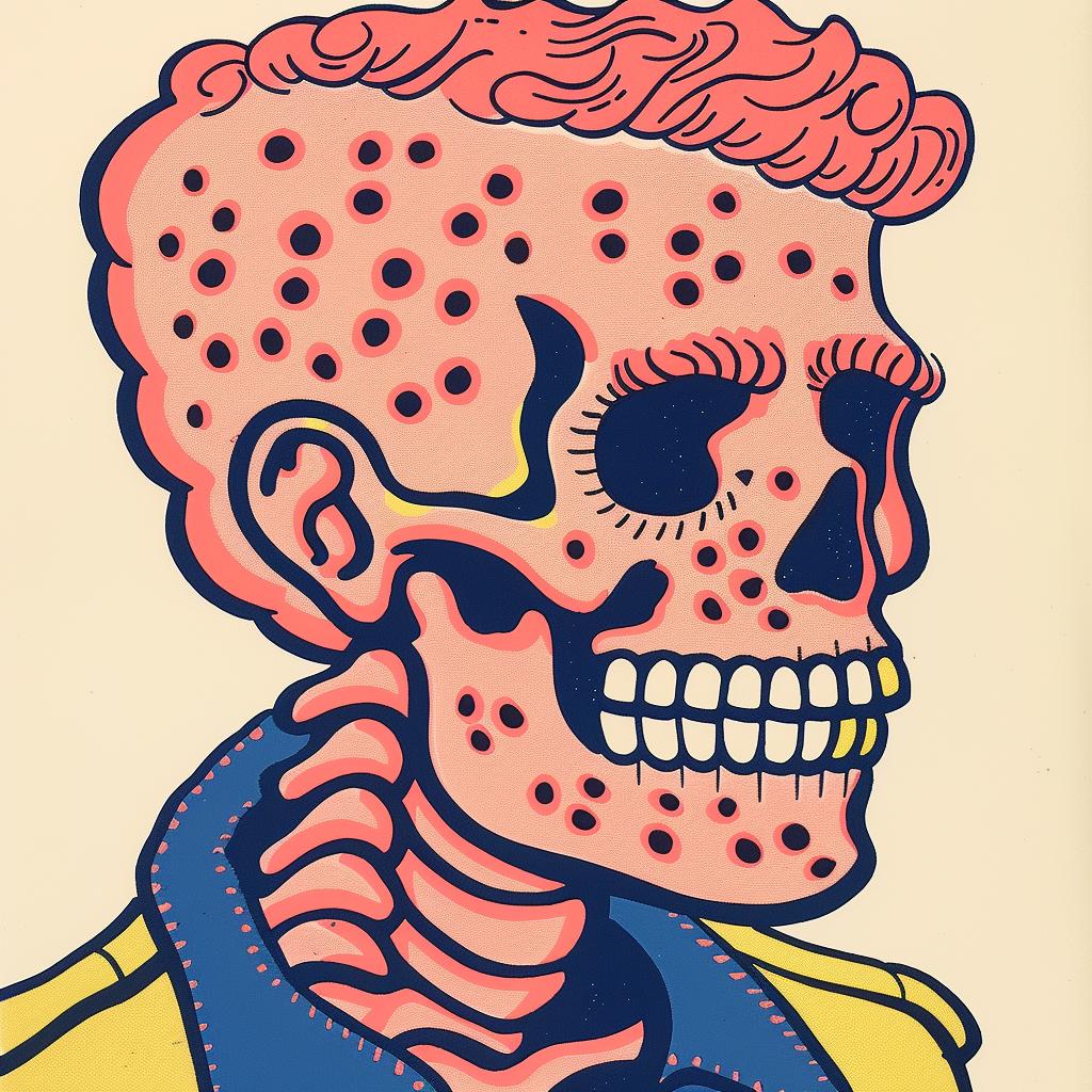 surreal  poster  skull  man  jacket  minimal  Nychos  art  creative  design 961643