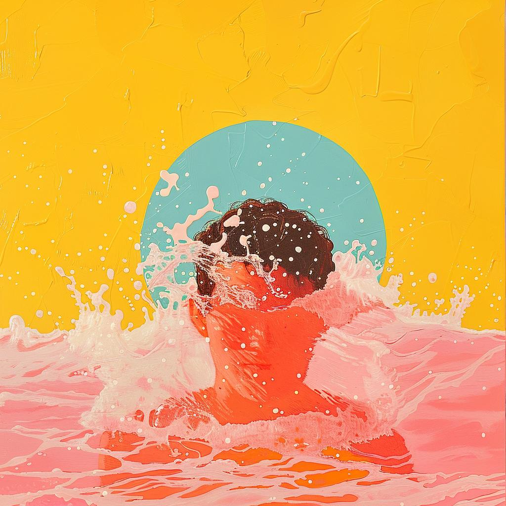 surreal  album  cover  Joan  Cornella  hypermodernism  man  water  pink  yellow 977365