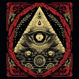 illuminati  ominous  gold  dark  naturalistic  spiritual  occult  badge  design  symbol 1078852