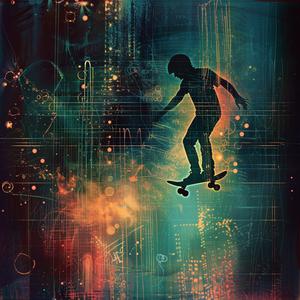 skateboarder  silhouette  city  lights  abstract  urban  dynamic  motion  colorful  night 1072309