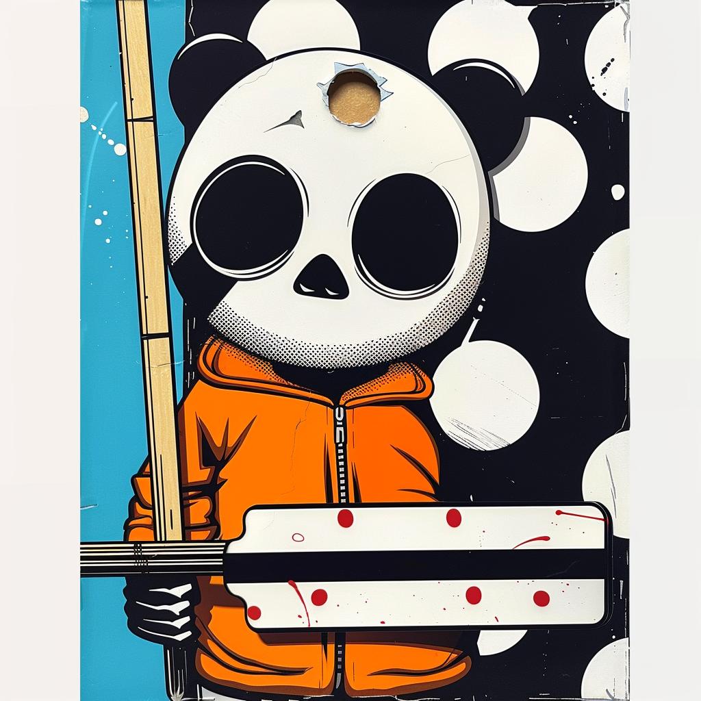 panda  bear  sign  cute  animal  graphic  stylized  playful  illustration  humor 1020502