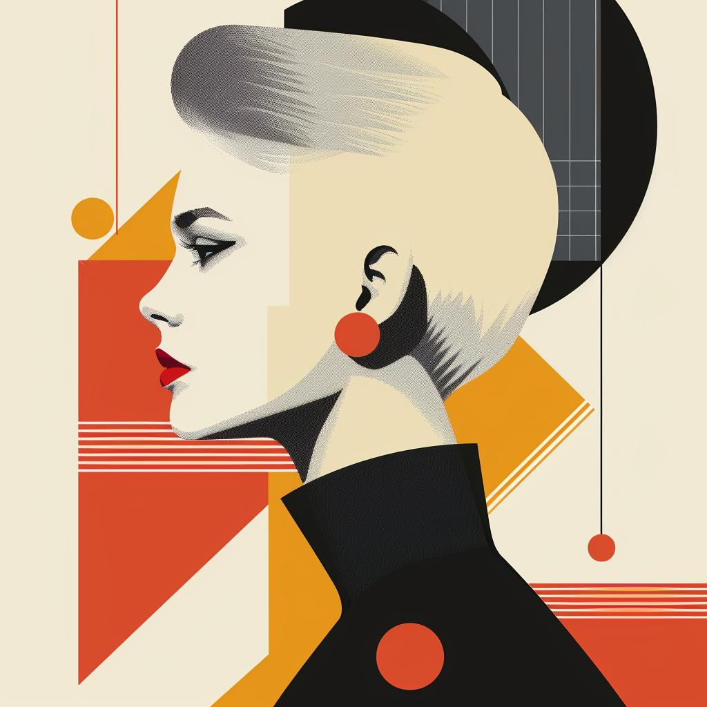 abstract  portrait  woman  minimalist  stylish  geometric  elegant  colorful  bold  modern 929536