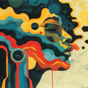 surreal  vibrant  portrait  abstract  colorful  detailed  screenprint  woman  background  artwork 1079656