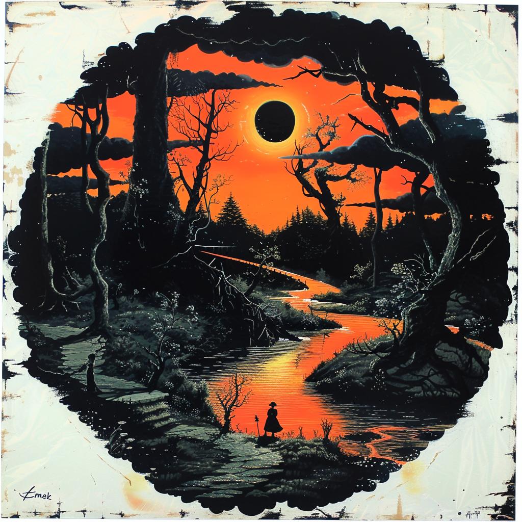 provocative  art  eclipse  dark  mystical  naturalistic  spiritual  introspective  elements  artwork 927626