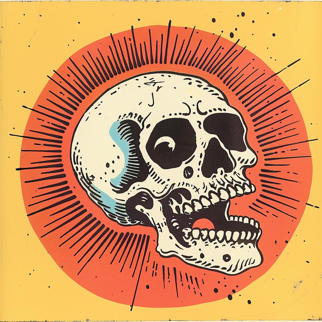 skull  tattoo  Jack  Kirby  comic  vintage  illustration  poster  art  graphic 919729