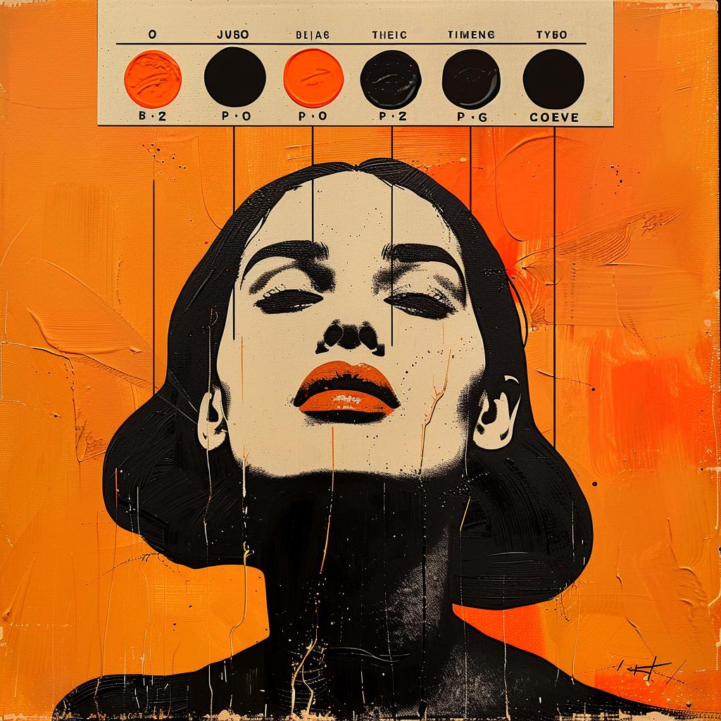 1980s  album  cover  encaustic  imperfect  latina  dots  palette  knife  paint 963456