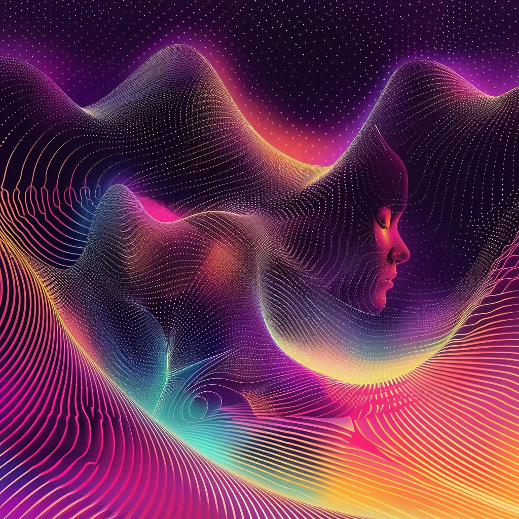 woman  psychedelic  wave  pattern  art  Toshio  colorful  vivid  abstract  expression 967104