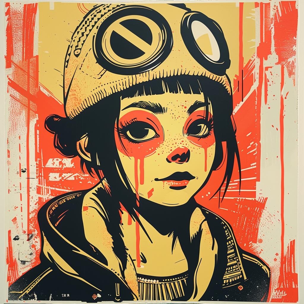 sloth  poster  goggles  hat  drips  eyeshadow  colorful  urban  artwork  portrait 944795