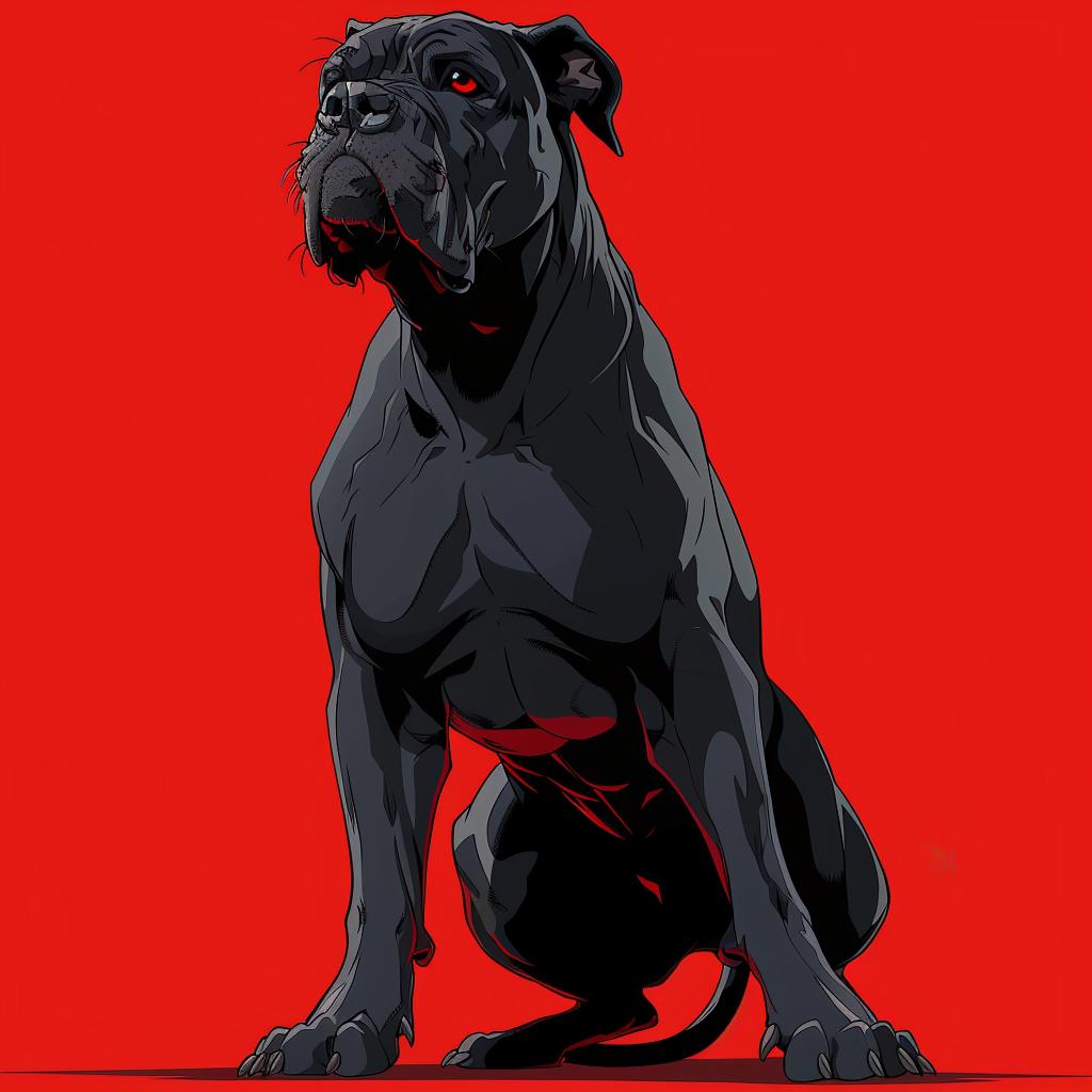 cane  corso  2D  cartoon  Ralph  Bakshi  ominous  fierce  dog  breed 971202