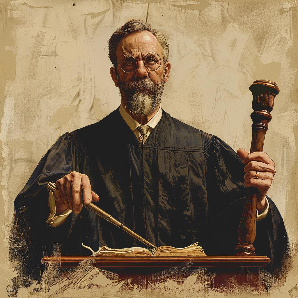 judge  gavel  painting  traditional  legal  authority  realism  figurative  character  portrait 1023230