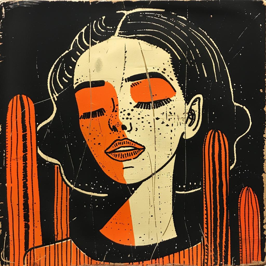 woman  hair  orange  black  painting  cactus  punk  Isabelle  Arsenault  style 926516