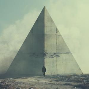 surreal  photography  Moebius  minimalism  fantasy  abstract  negative space  pyramid  smoke  man 1040591