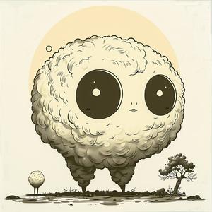 sheep  bigeyes  cartoon  nature  tree  illustration  artwork  surreal  playful  whimsical 1080006