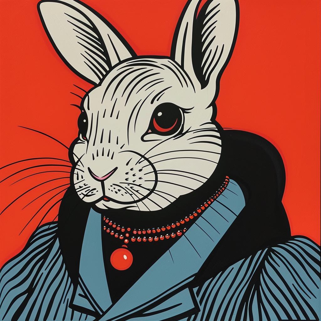 album  cover  rabbit  jacket  tie  dark  horror  illustration  Oswald  character 1024839