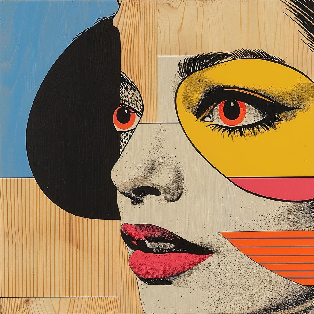 painting  colorful  woman  face  red  eyes  abstract  modern  art  expression 1019785