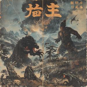 album  cover  Japanese  Godzilla  monsters  vintage  art  illustration  battle  violence 1039011