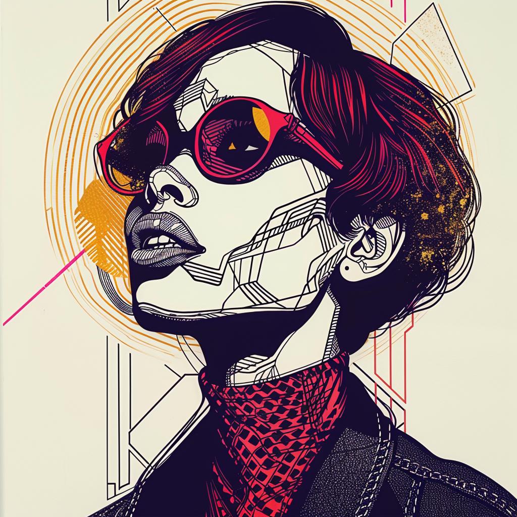 Pop  Art  digital  portrait  Kerry  Washington  model  contemporary  vibrant  American 938754