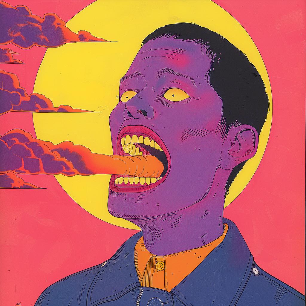 surreal  rage  man  open  mouth  poster  creative  album  expression  art 977115