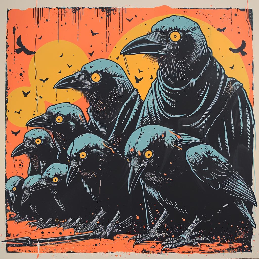 Norman  Rockwell  naturalistic  spiritual  terror  dark  occult  poster  crow  art 930121
