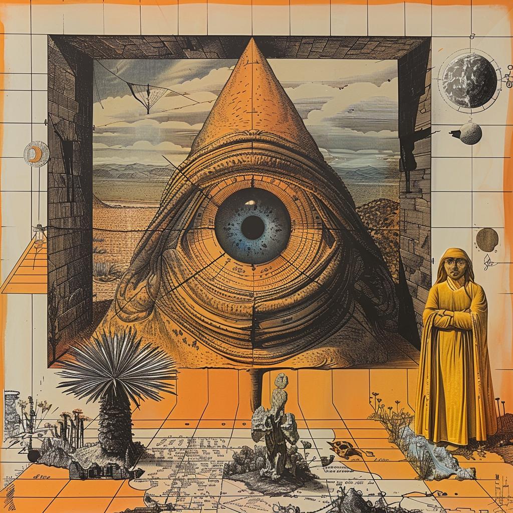 occult  dark  horror  painting  eye  symbolism  colorful  orange  yellow  mystery 1035696