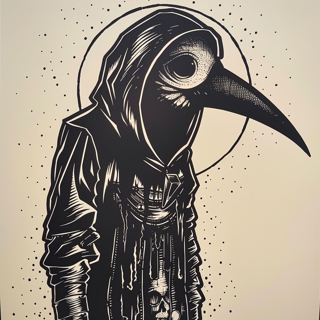 drawing  bird  hoodie  skull  dark  occult  spiritual  naturalistic  terror  chris 926033